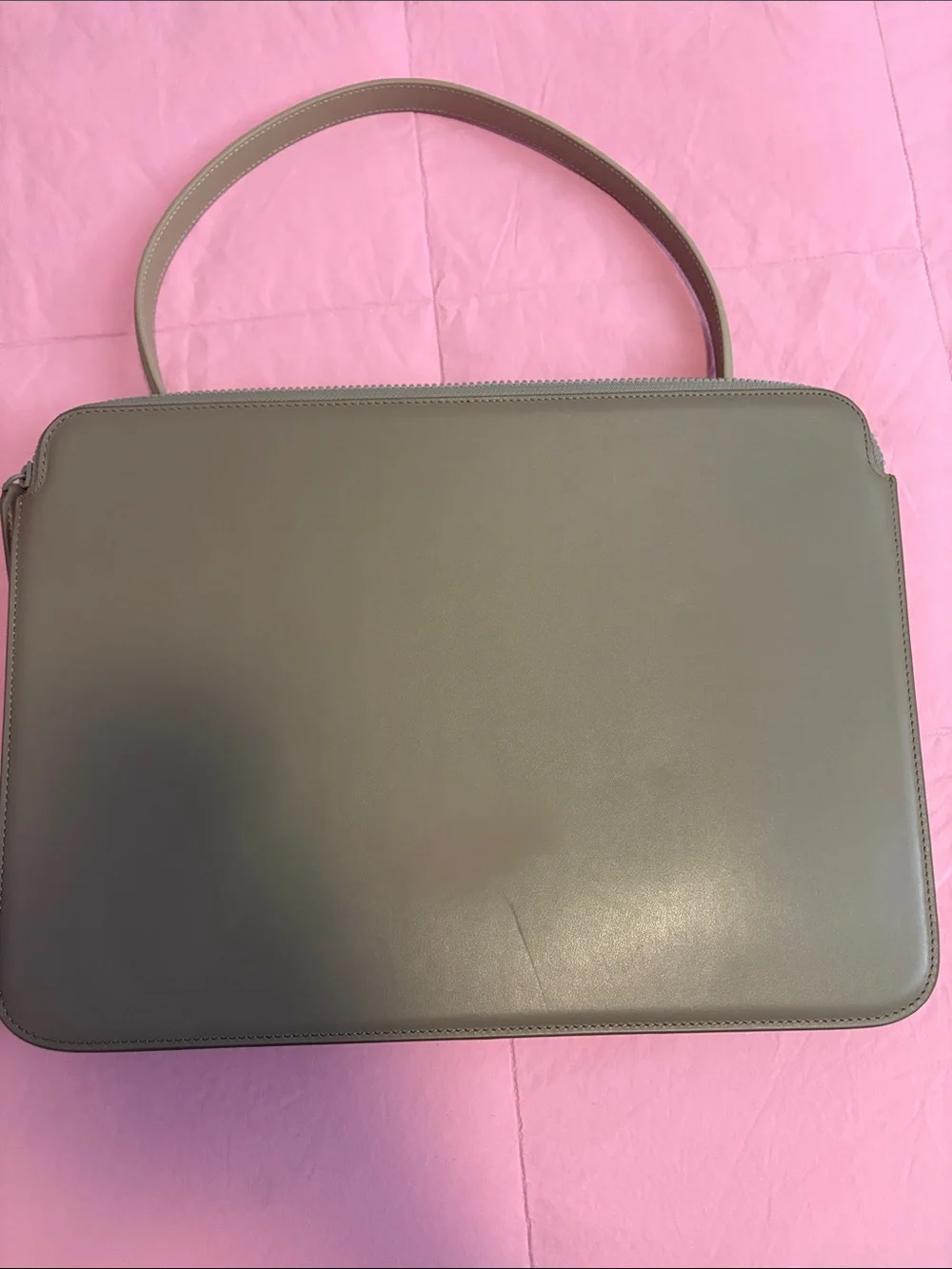 Mlouye Business Bag - Taupe Earth Color Computer Tote Purse Leather